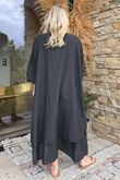 Made in Italy Purdy Pure Cotton Smock Dress Black